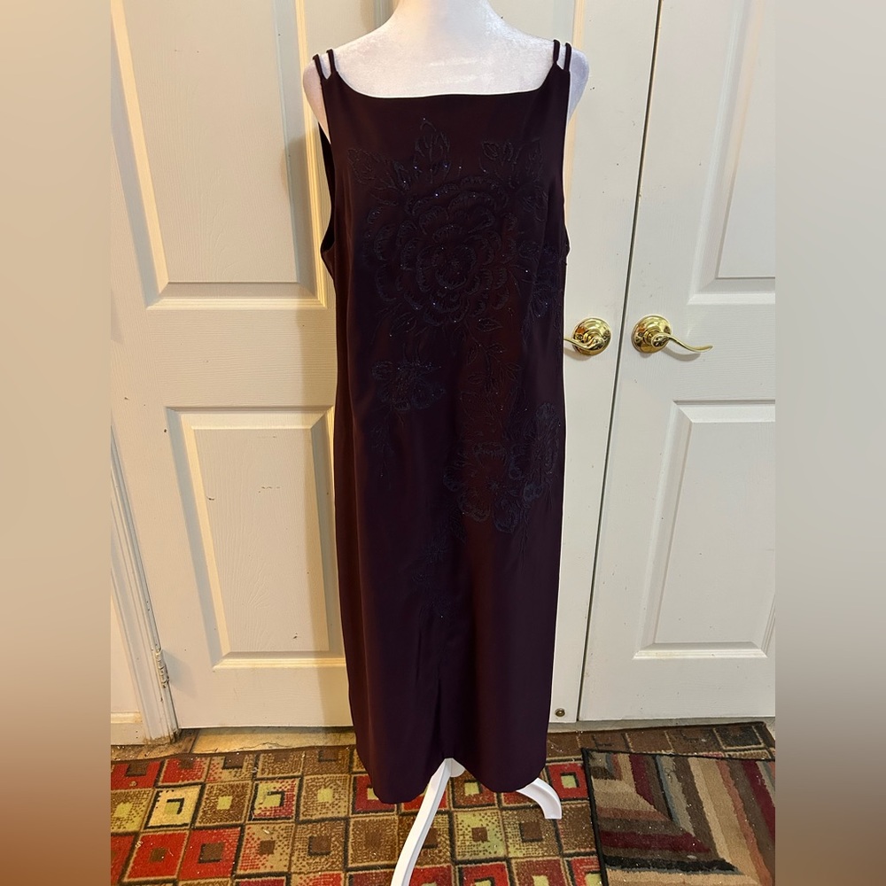 CDC purple embellished cocktail/special occasion dress, size 16